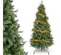 YEAUPE PRO Sapin de Noël Artificiel 160 cm avec 800 Pointes, PVC + PE | Support Métallique Robuste incluant Un Ruban Décoratif de 9 m | pour Intérieur et Extérieur