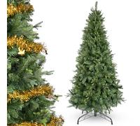 YEAUPE PRO Sapin de Noël Artificiel 175 cm avec 800 Pointes, PVC + PE | Support Métallique Robuste incluant Un Ruban Décoratif de 9 m | pour Intérieur et Extérieur