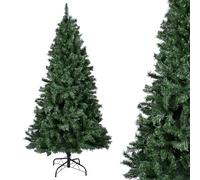 YEAUPE Pro Sapin de Noël Artificiel - 180 cm (diamètre : Environ 105 cm) - Environ 800 Pointes - en PVC - Système de Parasol Pliable - Idéal pour Le Salon, Le supermarché et l'hôtel