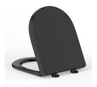 YEAUPE PRO Siège de toilette à fermeture douce en forme de D avec lève-couvercle, libération rapide pour un nettoyage facile, toulet en polypropylène pour cuvette de salle de bain avec charnières