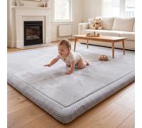 YEAUPE PRO Tapis d'éveil Tapis d'éveil bébé en Flanelle Grise, 150 x 200 x 3,5 cm, avec Mousse à mémoire de Forme Haute qualité. Idéal pour la Chambre d'enfant, Le Salon ou comme Tapis de Jeu.