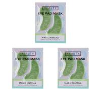 YEAUTY Eye Pad Mask Magic Matcha - Hydrogel Yeux Pads avec Matcha, Collagène & Niacinamide - Anti-cernes, Anti-gonflement, Hydratant & Glow pour le contour des yeux - 1 paire (Lot de 3)
