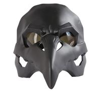 Yeaxxsqy Masque de corbeau de docteur la peste Steampunk avec long bec, masque cosplay corbeau pour le jeu rôle mascarade d'Halloween