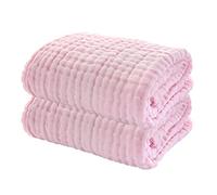 YeBon Deux pièces bébé Muslin Serviette de Bain, Serviette de Bain en Coton Ultra Doux 6 Couches bébé Nouveau - né emmaillotage Couverture 41,3 x41,3 Pouces, Baby Register is Shower