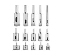 Yechiry 15 Pièces de Forets Multi-tailles avec Revêtement Diamant pour Carrelage, Céramique, Marbre, Durables et Faciles à Utiliser, Scie Cloche de 6 à 50 Mm pour Divers Matériaux