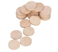 Yechiry 50 Pièces de Cercles Ronds en Bois, Découpes Rondes en Bois, Platane inachevé de 1.2 Pouces, Idéal pour Peindre, Bricolage, Artisanat, Décoration de Maison de Mariage