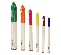 Yechiry 6 Crochets à Crochet, Poignée Ergonomique, Crochets d'aspect Brillant, de Taille Reconnaissable, Idéaux pour Tisser des Couvertures, des Chapeaux, des écharpes et des Travaux Manuels