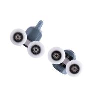 Yechiry 8 X Rouleaux de Porte de Douche à Double Fond Supérieur, Poulies, Roulettes avec Coulissement à Faible Bruit, Ensemble de Rouleaux Résistants à L'usure pour la Plupart des Cabines de Douche,