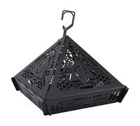 Yechiry Abat-jour Creux en Acier Inoxydable, Couverture de Lumière Décorative en Métal Pyramide Géométrique et Porte-encens de Camping, Conception Pliable Antirouille à Suspendre pour la Décoration