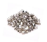 Yechiry Accessoires de Sac Rivets Carrés à la Mode pour L'artisanat du Cuir, Ensemble de Rivets en Cuivre en Laiton de 100 Pièces de 9 Mm, Or/argent/couleur Pistolet/bronze, Idéal pour le Travail du