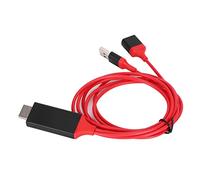 Yechiry Adaptateur 1080P, Câble de 2 M avec Port d'alimentation USB, Adaptateur d'écran Miroir pour Téléphone vers TV, Idéal pour Les Téléphones Portables et Tablettes vers HDTV