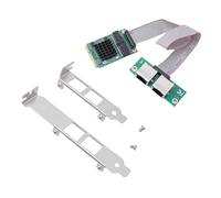 Yechiry Adaptateur Ethernet Mini PCIe Gigabit, Carte Réseau Double Port RJ45 10 100 1000 Mbps pour PC Industriels et Ordinateurs Monocarte, Prise en Charge du Contrôleur I350
