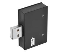 Yechiry Adaptateur Hub USB de Haute qualité, Connecteur Séparateur USB 2.0 Compact pour Le Chargement de Deux Appareils, Idéal pour Les Voyageurs (Black)