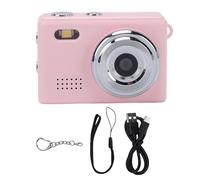 Yechiry Appareil Photo Numérique Porte-Clés, 1080pP HD 2 MP Objectif Grand Angle Autonomie de 100 Minutes Jusqu'à 128 GB Petite Caméra Vidéo Portable avec Dragonne et écran Couleur (Pink)