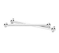 Yechiry Arbre d'entraînement RC en Métal 2 Pièces, Axe de Mise à Niveau Léger, Arbre d'entraînement à Performances équilibrées, Idéal pour Voiture HS 18301 18302 18311 18312 1/18