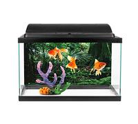 Yechiry Autocollant de Fond d'aquarium Auto-adhésif en PVC, Affiche de Poisson Imprimée Forêt Tropicale HD, Décor de Terrarium, Idéal pour Les Terrariums et Les Aquariums de Reptiles (91 * 50CM)