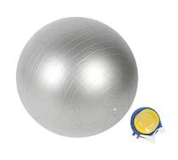 Yechiry Ballon d'exercice de 29,5 Pouces, capacité de 330,7 LB, Extérieur Gris Mat épais avec Pompe Rapide et durabilité pour Les Entraînements de Base de Yoga, de Pilates et de