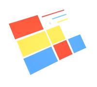 Yechiry Bâtiment des Jouets de Blocs de Bâtons, des Tiges et des Planches Géométriques, 48 Tiges 24 Planches Outil D'interactif d'apprentissage Mathématique pour Les Enfants avec Boîte