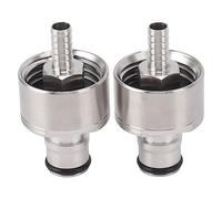 Yechiry Bouchon de Carbonatation 2 Pièces, Bouchon de Couplage CO2 en Acier Inoxydable avec Serrure, Kit de Carbonatation Forcée, Idéal pour les Bouteilles en PET, Brassage Domestique, Fabrication