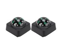 Yechiry Boule de Boussole de Voiture, Conception Compacte, Base Adhésive, Boule de Boussole Automobile pour Activités de Plein Air de Véhicule, ABS + Acrylique, Noir, Paquet de 2 (de