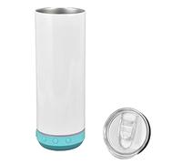 Yechiry Bouteille Isolée de Musique Portative de Tasse de Haut-Parleur de Bluetooth avec Le Haut-Parleur Détachable pour des Activités de Plein Air 20oz en Acier Inoxydable (Base Bleue)
