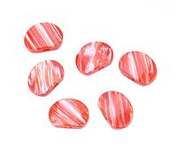 Yechiry Boutons de Réglage de Guitare en Acrylique, Durables et élégants pour Guitares Acoustiques et électriques Standard avec Virole et Vis (Motif ovale en pierre rouge foncé)