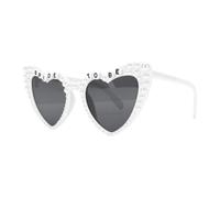 Yechiry Bride Sunglasses with Heart Shape, Pearl Design