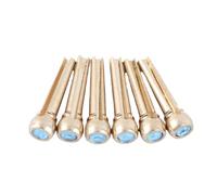 Yechiry Broches de Pont en Laiton élégantes, 6 Pièces, avec Points en Verre de Cristal pour une Meilleure stabilité du Ton et une Mise à Niveau des Instruments de Musique (bleu ciel)