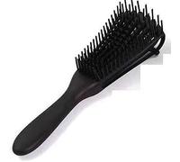 Yechiry Brosse Démêlante Ergonomique Légère à 8 Rangées pour Cheveux Bouclés, Brosse de Massage Universelle Amovible en Plastique 9,6 X 2,2 X 1,6 Pouces (BLACK)