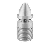 Yechiry Bulle à Jet en Acier Inoxydable, SS304 Buzle Jetter Vidage Nettoyage D'égout à Pression avec 8 Trous Arrière pour Drain D'égout Nettoyage des Tuyaux Industriels, Fil Masculin 3