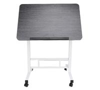 Yechiry Bureau Debout Mobile, Bureau Pliable Portable pour Se Tenir Debout ou Assis, Table de Chevet à roulettes Réglable en Hauteur de 60 à 80 Cm, pour Le Travail, Les études, Les (Noir brossé)