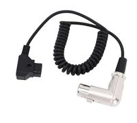 Yechiry Câble d'alimentation enroulé XLR à Angle Droit, Câble à Ressort D Tap vers XLR 4 Broches pour Panneaux Flash LED, avec Connecteurs Métalliques Robustes pour Caméscope DSLR