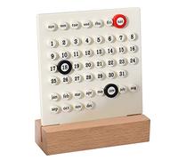 Yechiry Calendrier Perpétuel en Bois pour Enfants, Bricolage Manuel, Développement des Compétences de Planification pour les Enfants D'âge Préscolaire, les écoliers à la Maison et les Parents, (WHITE)