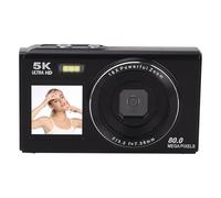Yechiry Caméra Numérique, Appareil Photo Vidéo WiFi 5K 80MP Autofocus, Périphériques d'enregistrement Compact Portables avec Double écran, 18x Zoom, Flash, Idéal pour Les Voyages, Photographie (32GB)
