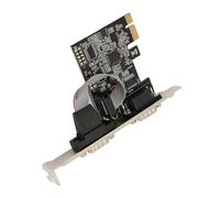 Yechiry Carte D'extension Série PCI Express RS232 DB9 à 2 Ports avec Prise en Charge de Transfert Rapide pour pour, pour Systèmes POS, Appareils Industriels, 1 X Carte de Port Série PCI Express RS