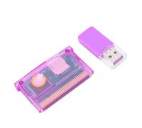 Yechiry Carte Flash Universelle, Cartouche de Jeu, Cartouche de Support au Format FAT 2 Go avec économie de Batterie Intégrée, Idéale pour la Console SP (violet transparent)