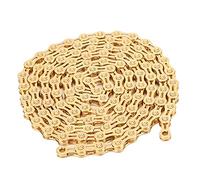 Yechiry Chaîne 10 Vitesses Dorée Maillons Durables en Acier au Carbone pour Vélos de Montagne et de Route 116 Maillons 1/2" X 11/128"