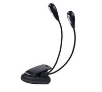 Yechiry Clamp/Holder sur Pupitre Lecture de Livres Double Bras Réglables Lumière Lampe LED pour Pupitre et Travaux D'entretien Blanc (8 perles LED)