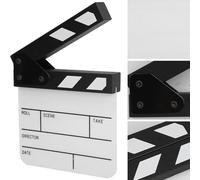 Yechiry Clap de Scène de Réalisateur, Mini Clap en Acrylique, Accessoire de Film Version Anglaise avec Stylo, Idéal pour la Décoration de la Maison, Cosplay, Scène d'action de Film TV (Tableau