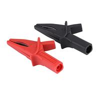Yechiry Clips Gator 2PCS, Entièrement Isolés, Ouverture de Mâchoire de Mini Taille 30 Mm, Accessoires d'oscilloscope, Clips de Sondage de Test, Prise de 4 Mm, Idéal pour le Câble de Test Automobile