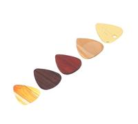 Yechiry Coffret de Rangement pour Médiators en Bois de Rose, Mini Organiseur en Bois avec 5 Médiators, Idéal pour L'acoustique, L'électrique, Le ukulélé, la Basse, Le Rock, Le Jazz