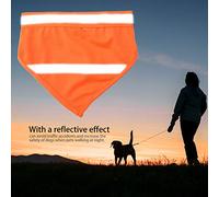 Yechiry Collier écharpe Doux et Respirant pour Chien et Chiot - Bavoir - Bande de sécurité Réfléchissante pour Chiens de Petite et Moyenne Taille Marchant la Nuit - Orange Fluorescent M (L)