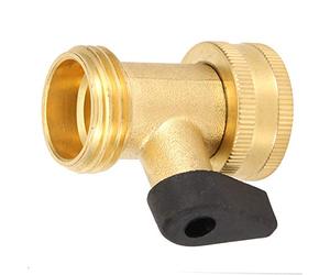 Yechiry Connecteur de Robinet à Tournant Sphérique en Laiton, Raccord de Tuyau d'arrosage Droit à Passage Unique 3/4 DN20, Connecteur de Tuyau Antirouille avec Construction Durable, Idéal pour