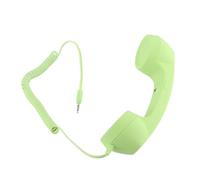 Yechiry Contrôle de Téléphone Portable, Preuve de Rayonnement USB C, combiné Téléphonique Rétro Vintage avec Douille de 3,5 Mm pour Smartphones, Bureau, Usage Domestique, Matériau ABS (Green)
