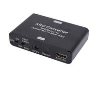 Yechiry Convertisseur Numérique à Analogique, 192 KHz Aluminium ALLIAL Arc Converter Optique Sortie HD TRANSCURER Arc Interface MULTIMÉDIA avec Une Prise 3,5 Mm pour la Télévision, Mémoire de Volume
