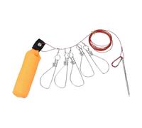 Yechiry Corde de Pêche Haute Résistance avec Flotteur et 5 Clips en Acier Inoxydable pour Un Stockage Facile du Poisson, 3,5 M de Long