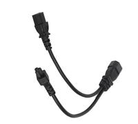 Yechiry Cordon d'Alimentation Répartiteur en Y, Câble Adaptateur IEC320 C14 Mâle vers C13 et C5 Femelle, Répartiteur d'Alimentation en PVC de 0, avec 10 A 250 V, Ignifuge pour Ordinateur Portable,