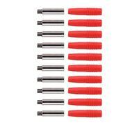 Yechiry Coupleur de Fiche Banane Exquis de 2mm, 10 Pièces, avec Prise Entièrement Gainée, Remplacement de Mise à Jour (Rouge)