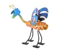 Yechiry Décoration de Sautereaux de Jardin en Métal, 5,8x5,1 Pouces Artisanales Colorées Colorées Sculpture, Ornement de Pelouse d'art de Jardin pour, Patio, Lit à Fleurs