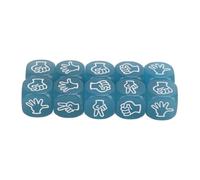 Yechiry Dés de Devinette de Doigt 10 Pièces, Jeu de Dés en Papier Ciseaux à Roche Lumineux avec Lueur dans l'obscurité, Idéal pour Les Jeux de société, Les Jeux Mathématiques (Blue)